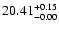 $\rm 20.41^{+0.15}_{-0.00}$