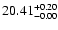 $\rm 20.41^{+0.20}_{-0.00}$