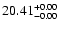 $\rm 20.41^{+0.00}_{-0.00}$