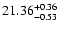 $\rm 21.36^{+0.36}_{-0.53}$