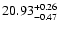 $\rm 20.93^{+0.26}_{-0.47}$