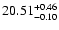 $\rm 20.51^{+0.46}_{-0.10}$