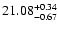 $\rm 21.08^{+0.34}_{-0.67}$