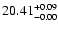 $\rm 20.41^{+0.09}_{-0.00}$