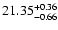 $\rm 21.35^{+0.36}_{-0.66}$