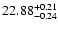 $\rm 22.88^{+0.21}_{-0.24}$