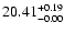 $\rm 20.41^{+0.19}_{-0.00}$