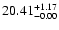 $\rm 20.41^{+1.17}_{-0.00}$