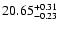 $\rm 20.65^{+0.31}_{-0.23}$