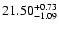 $\rm 21.50^{+0.73}_{-1.09}$