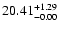 $\rm 20.41^{+1.29}_{-0.00}$