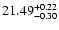 $\rm 21.49^{+0.22}_{-0.30}$