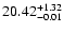 $\rm 20.42^{+1.32}_{-0.01}$