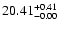 $\rm 20.41^{+0.41}_{-0.00}$