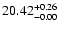 $\rm 20.42^{+0.26}_{-0.00}$