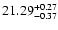 $\rm 21.29^{+0.27}_{-0.37}$