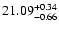 $\rm 21.09^{+0.34}_{-0.66}$