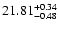 $\rm 21.81^{+0.34}_{-0.48}$