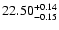 $\rm 22.50^{+0.14}_{-0.15}$