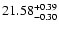 $\rm 21.58^{+0.39}_{-0.30}$