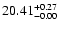 $\rm 20.41^{+0.27}_{-0.00}$