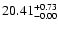 $\rm 20.41^{+0.73}_{-0.00}$