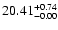 $\rm 20.41^{+0.74}_{-0.00}$