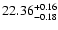 $\rm 22.36^{+0.16}_{-0.18}$
