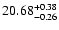 $\rm 20.68^{+0.38}_{-0.26}$