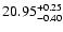 $\rm 20.95^{+0.25}_{-0.40}$