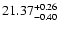 $\rm 21.37^{+0.26}_{-0.40}$
