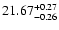 $\rm 21.67^{+0.27}_{-0.26}$