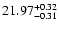 $\rm 21.97^{+0.32}_{-0.31}$