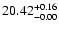 $\rm 20.42^{+0.16}_{-0.00}$