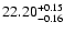 $\rm 22.20^{+0.15}_{-0.16}$
