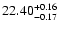 $\rm 22.40^{+0.16}_{-0.17}$
