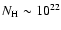 $N_{\rm H} \sim 10^{22}$