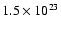 $1.5 \times 10^{23}$