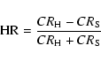 \begin{displaymath}
\mbox{HR} = \frac{CR_{\rm H} - CR_{\rm S}}{CR_{\rm H} + CR_{\rm S}}
\end{displaymath}