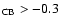 $_{\rm CB} > -0.3$
