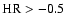 $\rm HR> -0.5$
