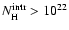 $N_{\rm H}^{\rm intr} > 10^{22}$
