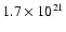 $1.7\times 10^{21}$