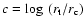 $c=\log ~ (r_{\rm t}/r_{\rm c})$