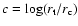 $c=\log(r_{\rm t}/r_{\rm c})$