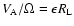 $V_{\rm A}/\Omega =\epsilon R_{\rm L}$