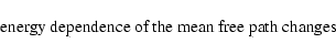 \begin{displaymath}\hbox{energy dependence of the mean free path changes }
\end{displaymath}