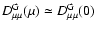 $D^{\rm G}_{\mu \mu }(\mu )\simeq
D^{\rm G}_{\mu \mu }(0)$
