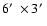 $6\hbox{$^\prime$ }\times 3\hbox{$^\prime$ }$