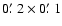 $0\hbox{$.\mkern-4mu^\prime$ }2\times0\hbox{$.\mkern-4mu^\prime$ }1$